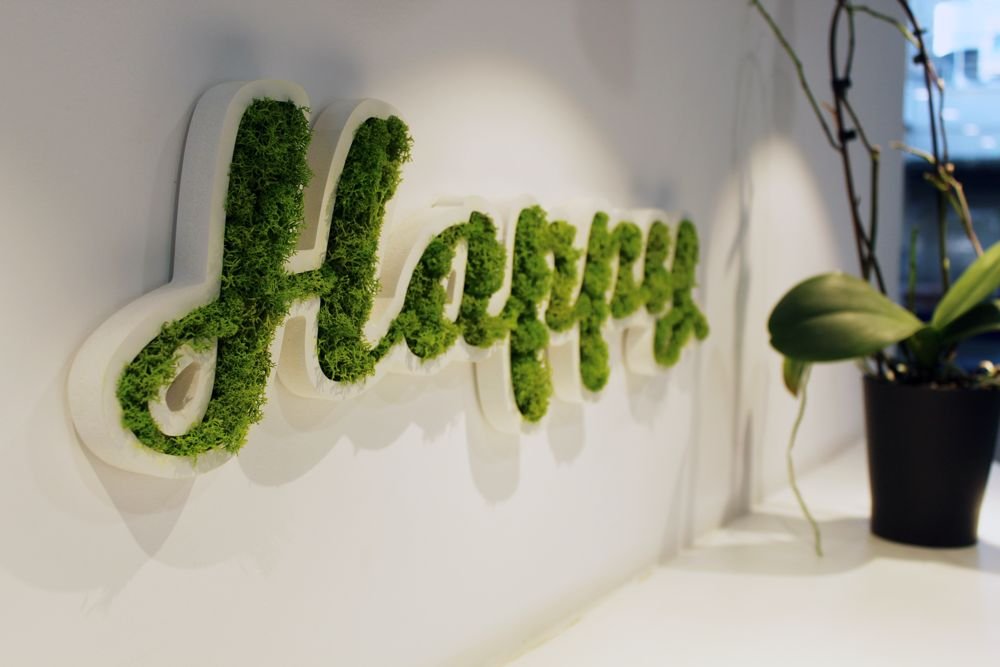 logo en mousse stabilisee