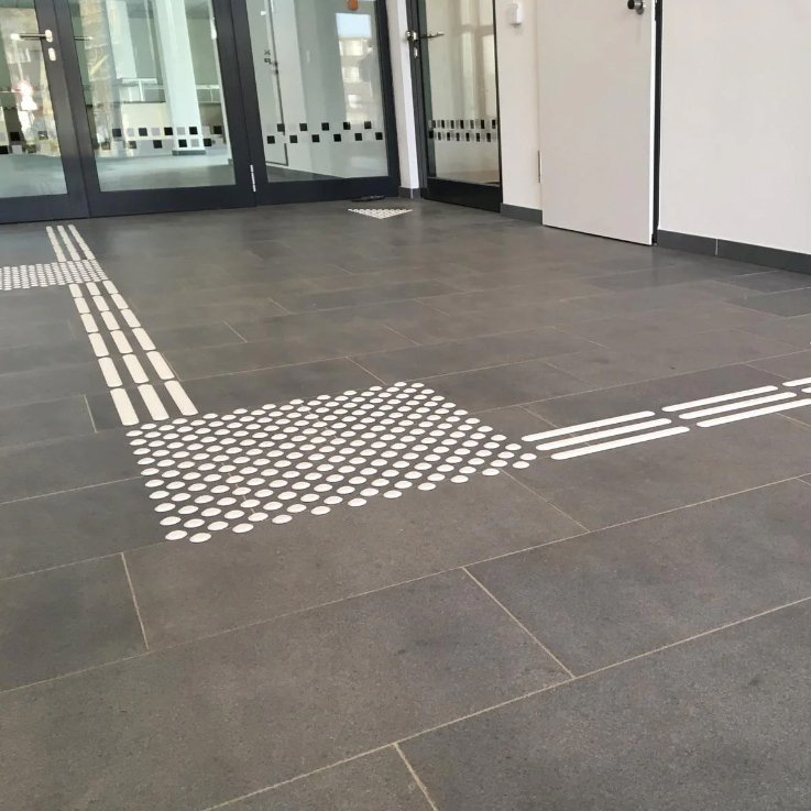 guidage tactile abs blanc