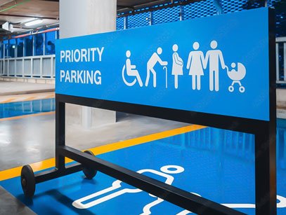 signaletique emplacement parking pmr